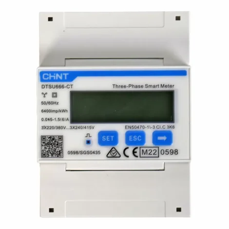 Smartmeter Solax DTSU666-CT, trifazat, cu transformatoare 3x200A/5A, RS485 - imagine 2
