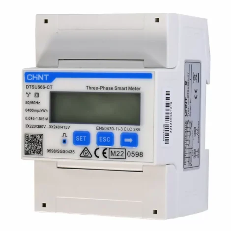Smartmeter Solax DTSU666-CT, trifazat, cu transformatoare 3x200A/5A, RS485 - imagine 3