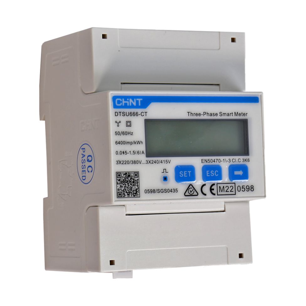 Smartmeter Canadian Solar DTSU666-CT_CSI, trifazat, citire cu transformatoare de curent, RS485