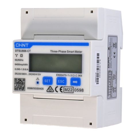 Smartmeter Canadian Solar DTSU666-CT_CSI, trifazat, citire cu transformatoare de curent, RS485 - imagine 3