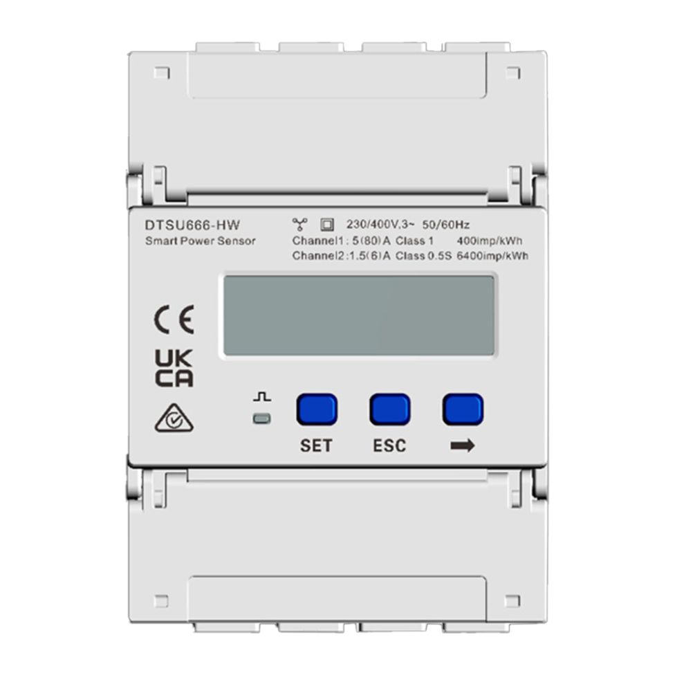 Contor inteligent trifazat Huawei DTSU666-HW, 90 - 1000 Vac, 0-80 A, RS 485