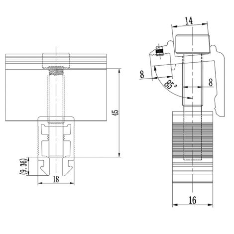Clema de capat Zonetec ZS-06-30/40 pentru panouri fotovoltaice cu grosime 30-40 mm - imagine 2
