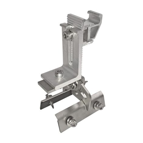 Suport reglabil in doua puncte pentru sina trapezoidala Zonetec ZS-13PLUS, garnituri EPDM, suruburi autoforante pentru tabla, suport L - imagine 2