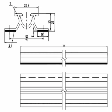Sina trapezoidala din aluminiu Zonetec ZS-14-330, 330 mm, garnitura EPDM, suruburi autoforante pentru tabla, saiba etansare, traversare luminatoare - imagine 2