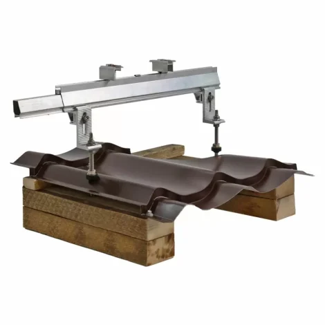 Ancora dublu filetata Zonetec ZS-17-200PLUS pentru fixare sina pe tigla metalica M10x200, suport L, consola sina - imagine 3