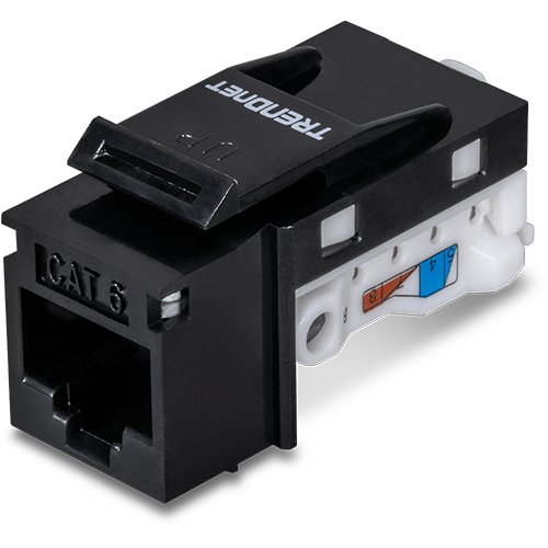 Mufa RJ-45 UTP Cat.6 tool-less, neagra - TRENDnet TC-K25C6BK