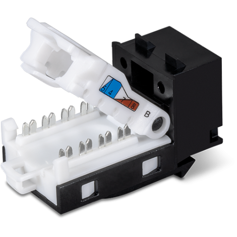 Mufa RJ-45 UTP Cat.6 tool-less, neagra - TRENDnet TC-K25C6BK - imagine 2