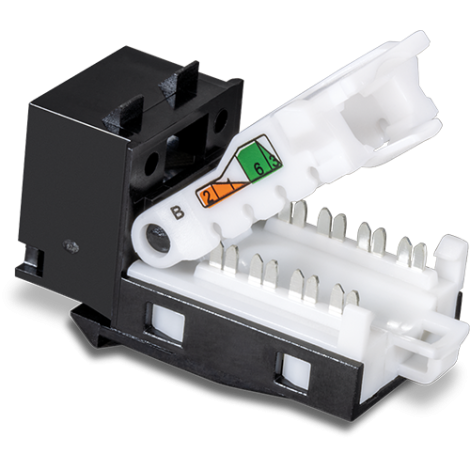 Mufa RJ-45 UTP Cat.6 tool-less, neagra - TRENDnet TC-K25C6BK - imagine 3