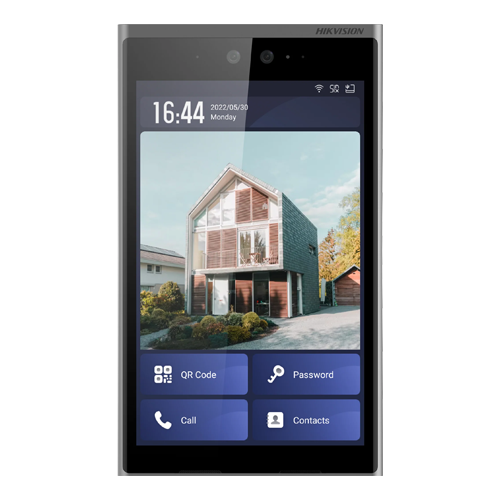 Videointerfon TCP/IP, 10.1' touch screen, recunoastere faciala, IK07 - HIKVISION DS-KD9633-E6