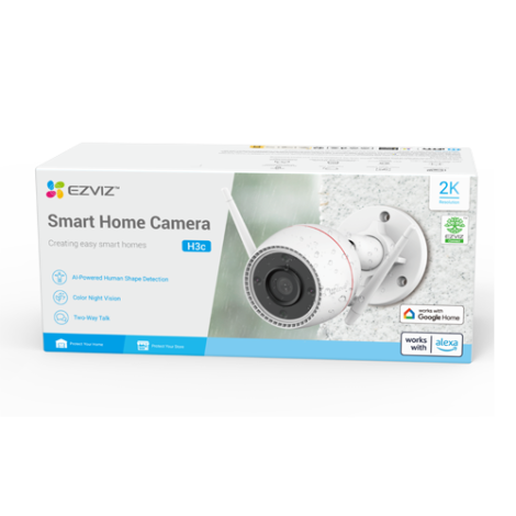 Camera IP EZVIZ de exterior, WI-Fi, rezolutie 2K+, Audio bidirectional, distanta IR 30 metri, imagini color 24/7 CS-H3c-2K+ - imagine 4