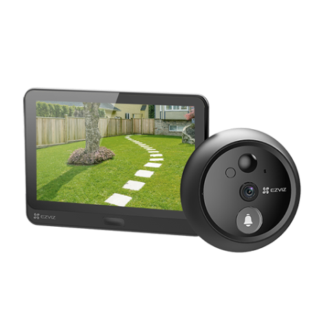 Vizor electronic smart EZVIZ, Wi-Fi, FullHD 1080P, monitor 4.3 inch, acumulator 4600mAh, slot SDcard CS-HP4(2WPFBS)