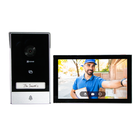 Kit interfon video inteligent EZVIZ, rezolutie 2k, monitor TFT 7 inch, instalare pe 2 fire, RFID, comenzi poarta/usa, SDcard, Wi-Fi, IR CS-HP7-2k - imagine 2