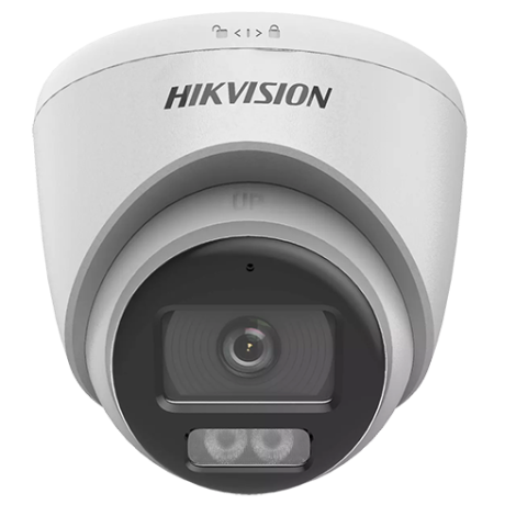 ColorVu, Dual Light - Camera analog 2MP, lentila 2.8mm, IR 40m, WL 40m, TVI/AHD/CVI/CVBS, Mic., IP67 - HIKVISION DS-2CE72DF0T-LFS-2.8mm - imagine 2