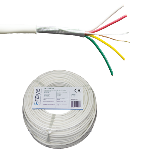 Cablu de alarma 4 fire ecranate, cupru integral, 100m - eRaya AL10422-100