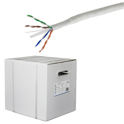 Cablu UTP DE EXTERIOR double jacket, cat 6, cupru, 305m, 4x2x23 AWG - eRaya NET6PDG-305