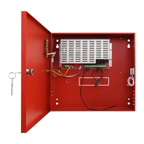 Sursa de alimentare EN 54-4, 27.6V/1.6A, cutie metalica cu loc acumulatori 2x7Ah/12V - PULSAR EN54C-2A7