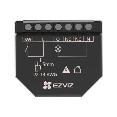 Releu inteligent Wi-Fi pentru aplicatii Smart Home EZVIZ, 1 canal 250Vc.a. max. 16A CS-T35-R100-WM - imagine 2