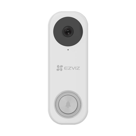 Kit sonerie video EZVIZ, conexiune Wi-Fi, rezolutie 3k,  acumulator 5200mAh, PIR detectie miscare, unghi vizualizare ultra-larg, slot SDcard CS-DB2-Pro-3K - imagine 3