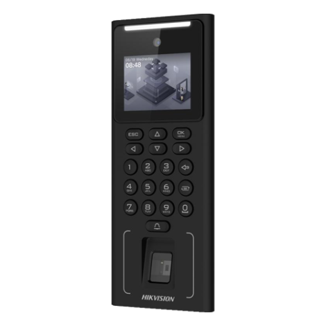 Terminal standalone control acces cu Recunoastere faciala, Amprenta, Card M1 si PIN, camera 2MP, ecran LCD 2.4 inch - HIKVISION DS-K1T321MFWX - imagine 3