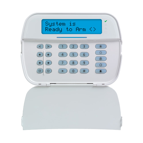 Tastatura LCD alfanumerica, cablata, 128 zone, modul Power G, cititor proximitate, SERIA PRO - DSC HS2LCDRFPRO8EE3
