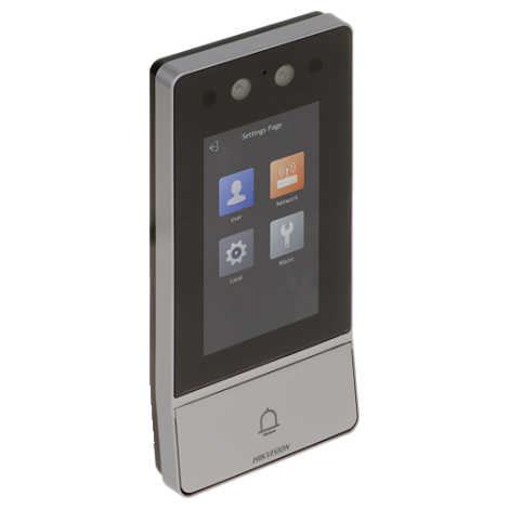 Videointerfon TCP/IP, 4.3' touch screen, camera 2x2MP,  recunoastere faciala/Card/PIN/QR, PoE, IK08 - HIKVISION DS-KV9503-WBE1 - imagine 2