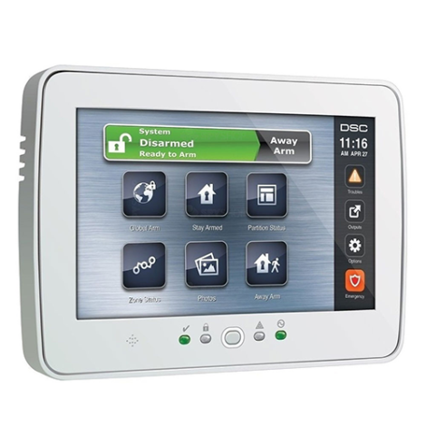 Tastatura touch screen color 7', 248 zone, alb, EN/RO, SERIA PRO - DSC HS2TCHPROEE1