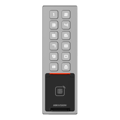 Terminal control acces, PIN/Card M1/amprenta/bluetooth, Wiegand, Wi-Fi, RS485, Alarma, IK08 - HIKVISION DS-K1T805MBFWX - imagine 2