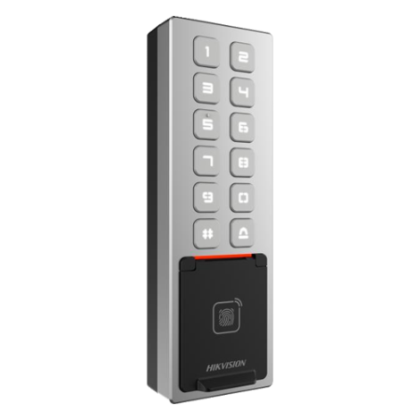 Terminal control acces, PIN/Card M1/amprenta/bluetooth, Wiegand, Wi-Fi, RS485, Alarma, IK08 - HIKVISION DS-K1T805MBFWX - imagine 3