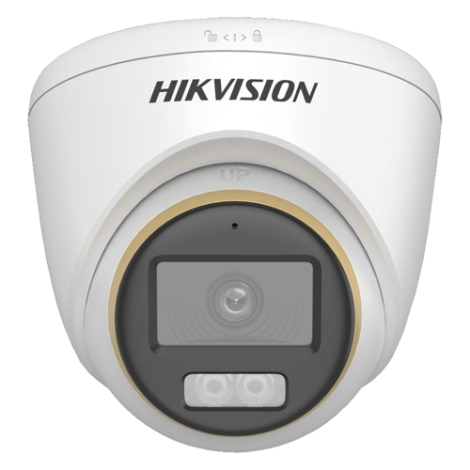 ColorVu, Dual Light - Camera analog 2MP, lentila 2.8mm, IR 40m, WL 40m, TVI/AHD/CVI/CVBS, Mic. - HIKVISION DS-2CE72DF3T-LFS-2.8mm - imagine 2