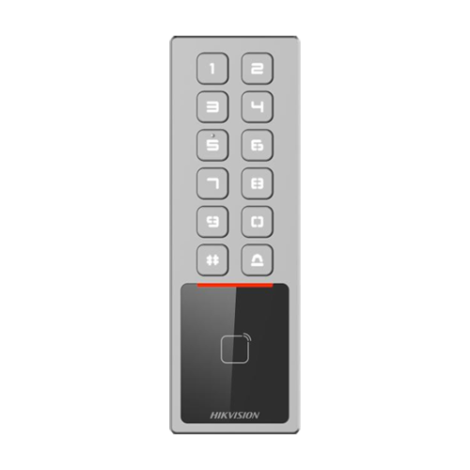 Terminal control acces, PIN/Card M1, Wiegand, RS485, Alarma, IK08 - HIKVISION DS-K1T805MX - imagine 2