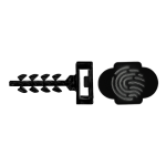 Diblu fixare colier Ã 6x30, cap mare negru in cutie plastic InsertFIX (125 buc.) - CELO 946EXPIFB