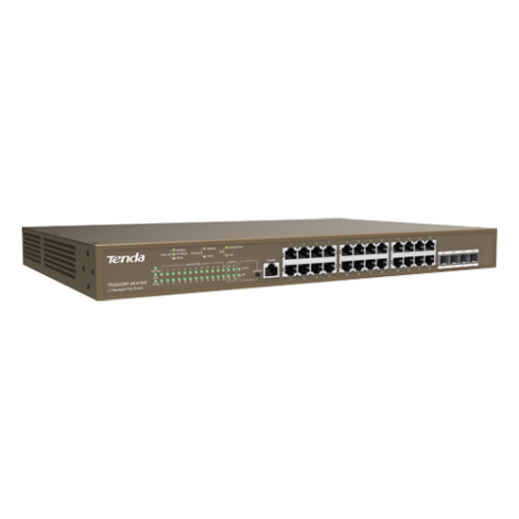 Switch 24 porturi PoE Gigabit, 1 port consola, 4 port SFP Gigabit, management - TENDA TND-TEG5328P-24-410W - imagine 3