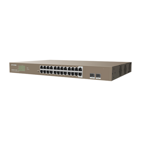 Switch 24 porturi PoE+ Gigabit, 2 porturi SFP Gigabit, Management, 370W, 1U - IP-COM G3326P-24-410W