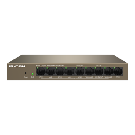 Router 8 porturi  Gigabit PoE+, 95W, 1 port RJ45, Management - IP-COM M20-8G-PoE - imagine 2