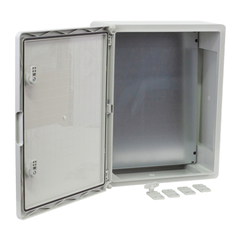 Cutie distributie IP65 din ABS gri, usa mata, placa metalica, 400x500x175 mm PP3003 - imagine 2