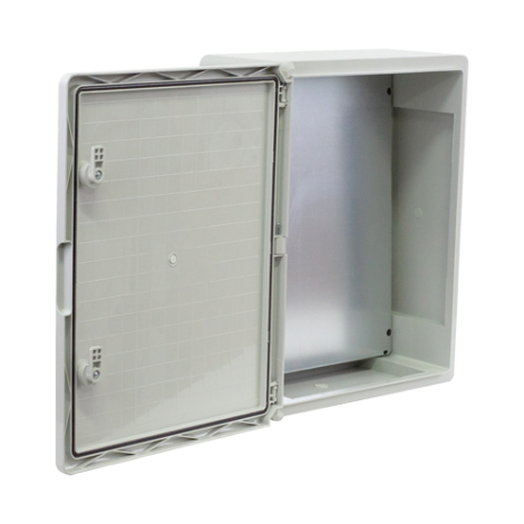 Cutie distributie IP65 din ABS gri, usa mata, placa metalica, 400x500x175 mm PP3003 - imagine 3