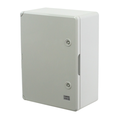 Cutie distributie IP65 din ABS gri, usa mata, placa metalica, 300x400x170 mm PP3004