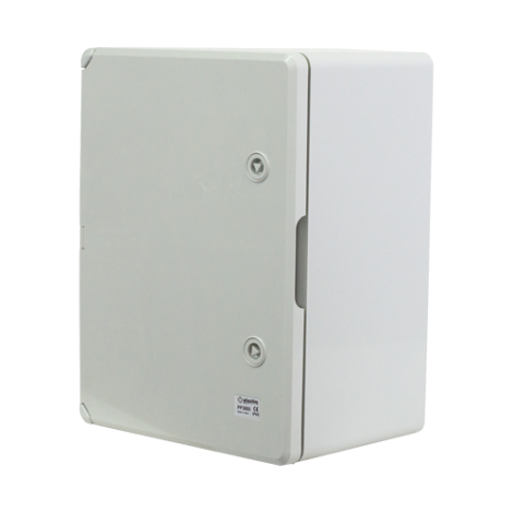 Cutie distributie IP65 din ABS gri, usa mata, placa metalica, 300x400x220 mm PP3005