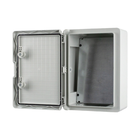 Cutie distributie IP65 din ABS gri, usa mata, placa metalica, 250x350x150 mm PP3002 - imagine 4