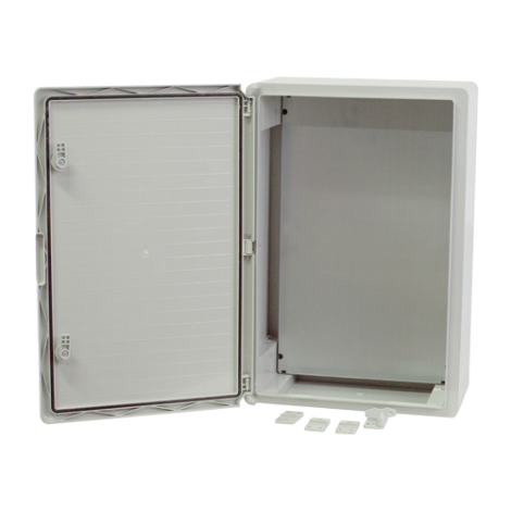 Cutie distributie IP65 din ABS gri, usa mata, placa metalica, 400x600x200 mm PP3008 - imagine 2