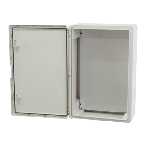 Cutie distributie IP65 din ABS gri, usa mata, placa metalica, 400x600x200 mm PP3008 - imagine 4