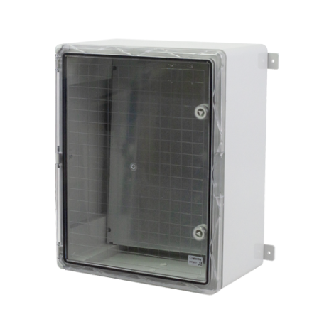 Cutie distributie IP65 din ABS gri, usa transparenta, placa metalica, 400x500x240 mm PP3017 - imagine 3