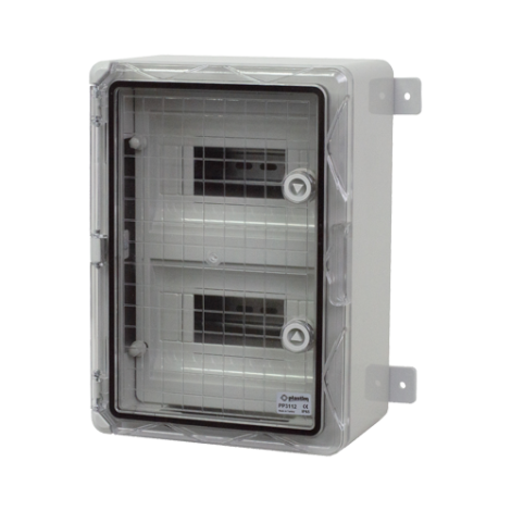 Cutie modulara IP65 din ABS gri, usa transparenta, 2 x 9 module, 250x350x150 mm PP3112 - imagine 3