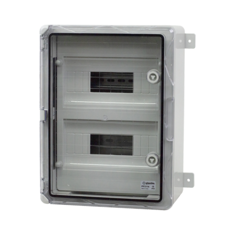 Cutie modulara IP65 din ABS gri, usa transparenta, 2 x 12 module, 300x400x170 mm PP3114 - imagine 3