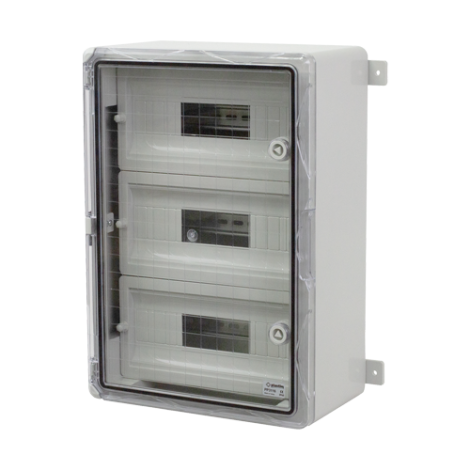 Cutie modulara IP65 din ABS gri, usa transparenta, 3 x 15 module, 350x500x190 mm PP3116 - imagine 3
