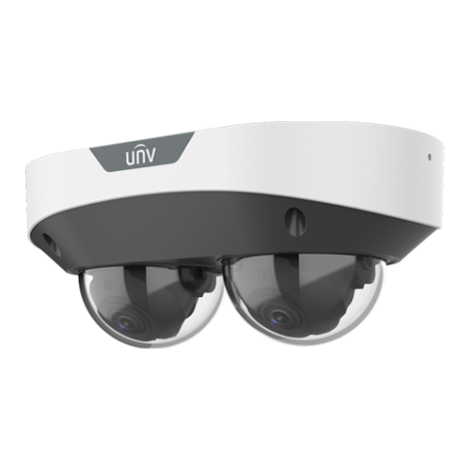 Dual Chanal - Camera IP, 2 x 4MP, lentila 2.8mm, IR 30m, Mic., Alarma, PoE, IK10 - UNV IPC3224SS-ADF28K-I1 - imagine 2
