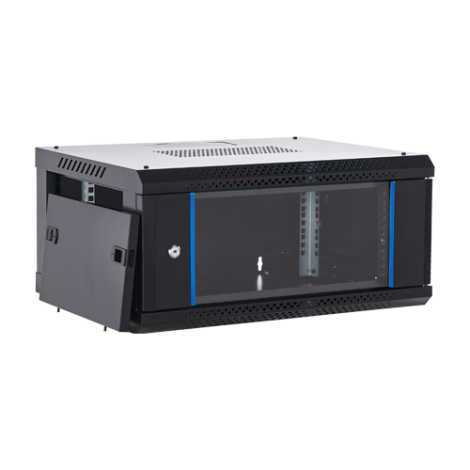 Rack perete 4U 19'' 600x450, capacitate incarcare 60 Kg, negru - ASYTECH Networking ASY-4U-6045WL - imagine 4