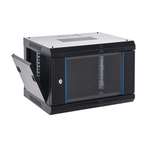 Rack perete 6U 19' 600x450, capacitate incarcare 60 Kg, negru - ASYTECH Networking ASY-6U-6045WL - imagine 3