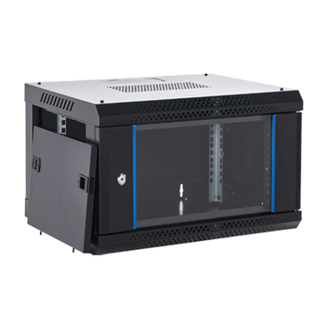 Rack perete 6U 19' 600x450, capacitate incarcare 60 Kg, negru - ASYTECH Networking ASY-6U-6045WL - imagine 4