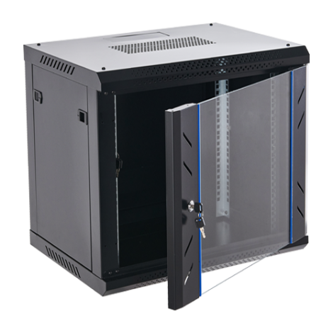 Rack perete 12U 19' 600x450, capacitate incarcare 60 Kg, negru - ASYTECH Networking ASY-12U-6045WL - imagine 2